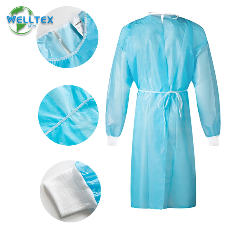 Disposable Isolation Gowns waterproof Breathable AAMI 2 disposable gowns medical isolation gowns