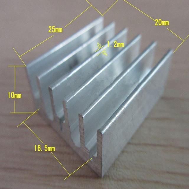 Aluminum alloy 7805 heat sink 231525mm exclusviely for audion triode To220 radiator