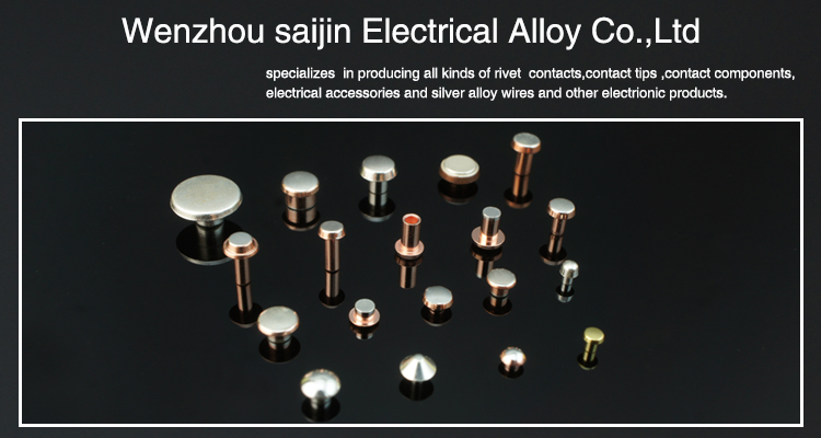 Electrical Special Rivet contact used swiches Bullet Copper Rivet Contacts