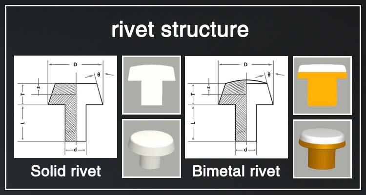 Electrical Special Rivet contact used swiches Bullet Copper Rivet Contacts