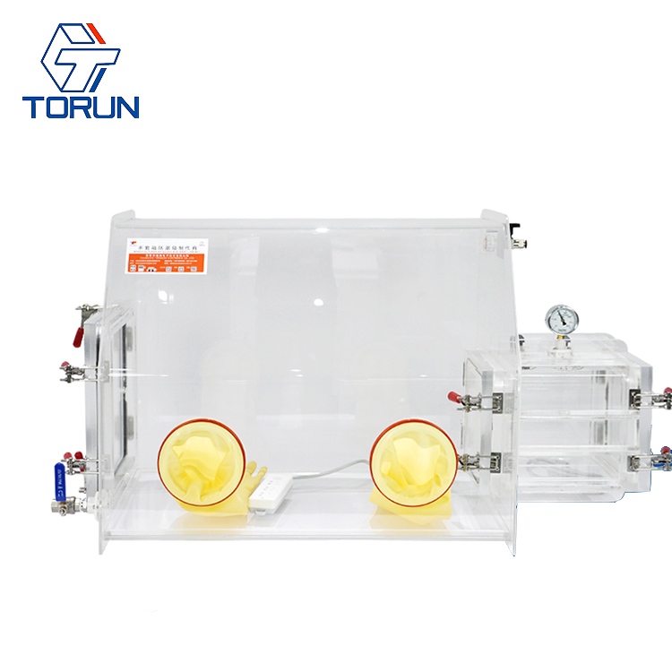 Lab Benchtop Acrylic Transparent Glovebox With Optional Box Sizes Customizable Acrylic Glovebox