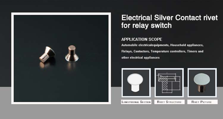 Factory Direct Sale Wholesale customized Electrical Silver Contact rivet for relay switch