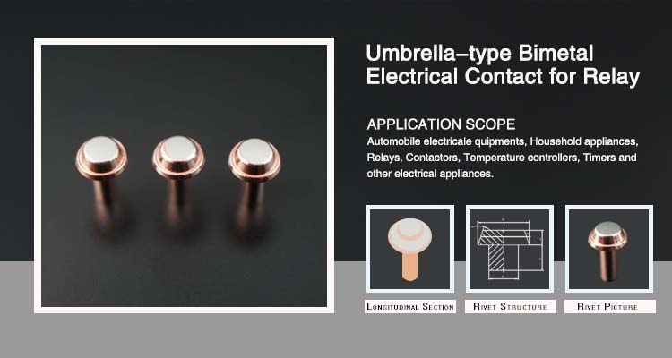 Umbrellatype Bimetal Electrical Contact for Relay
