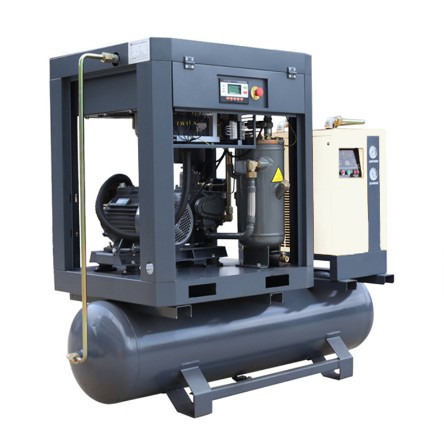 10hp 7bar Integrated screw air compressor with dryer and tank for sale