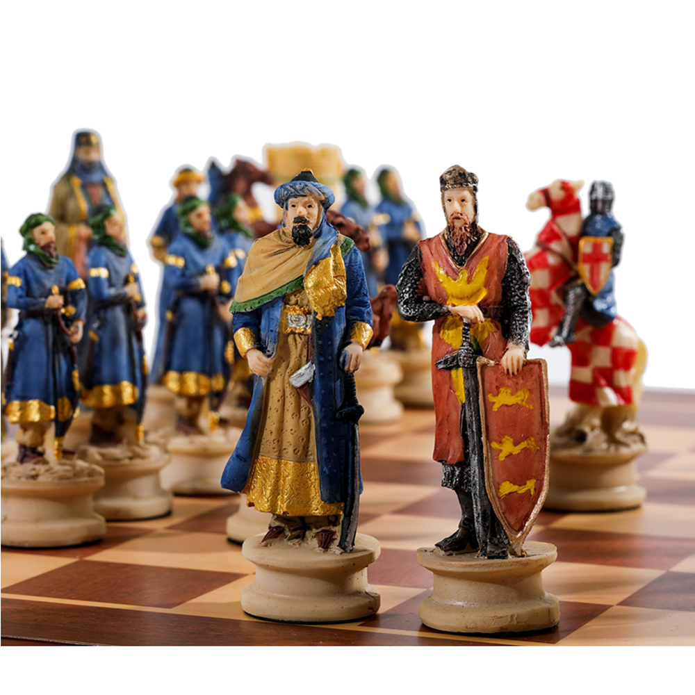 Crusade theme resin chess pieces