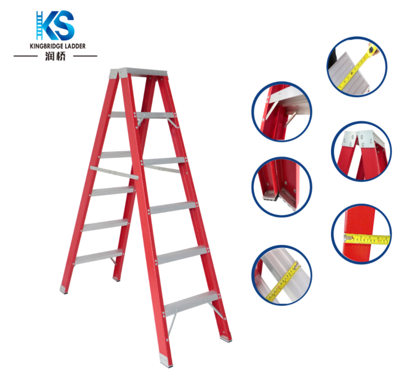 High quality insulation double Side Fiberglass Step Ladder