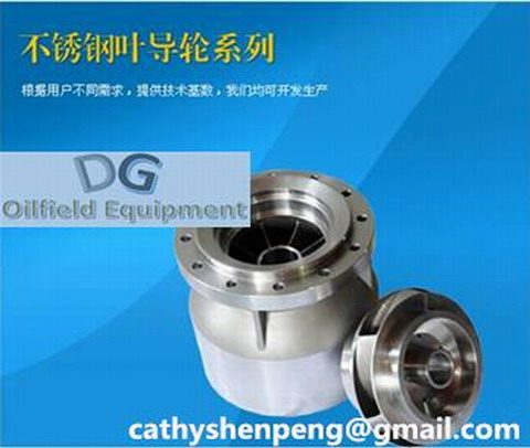 impeller and diffuser for multistage centrifugal pump in electric submersible pumping system