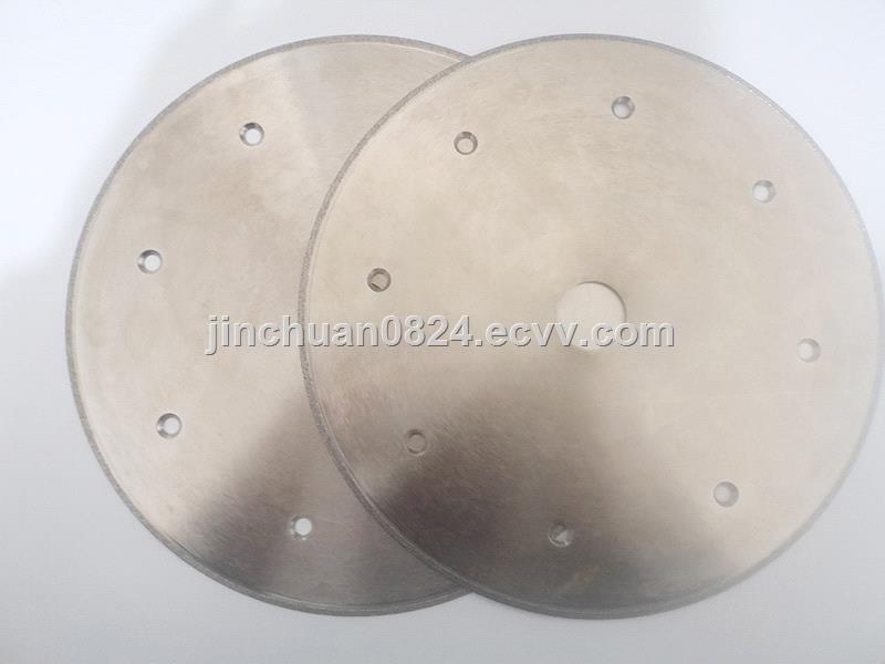 Electroplated CBN saw blades for processing automobile engine valves