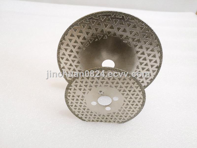 Electroplated diamond gypsophila saw blade for cutting marble