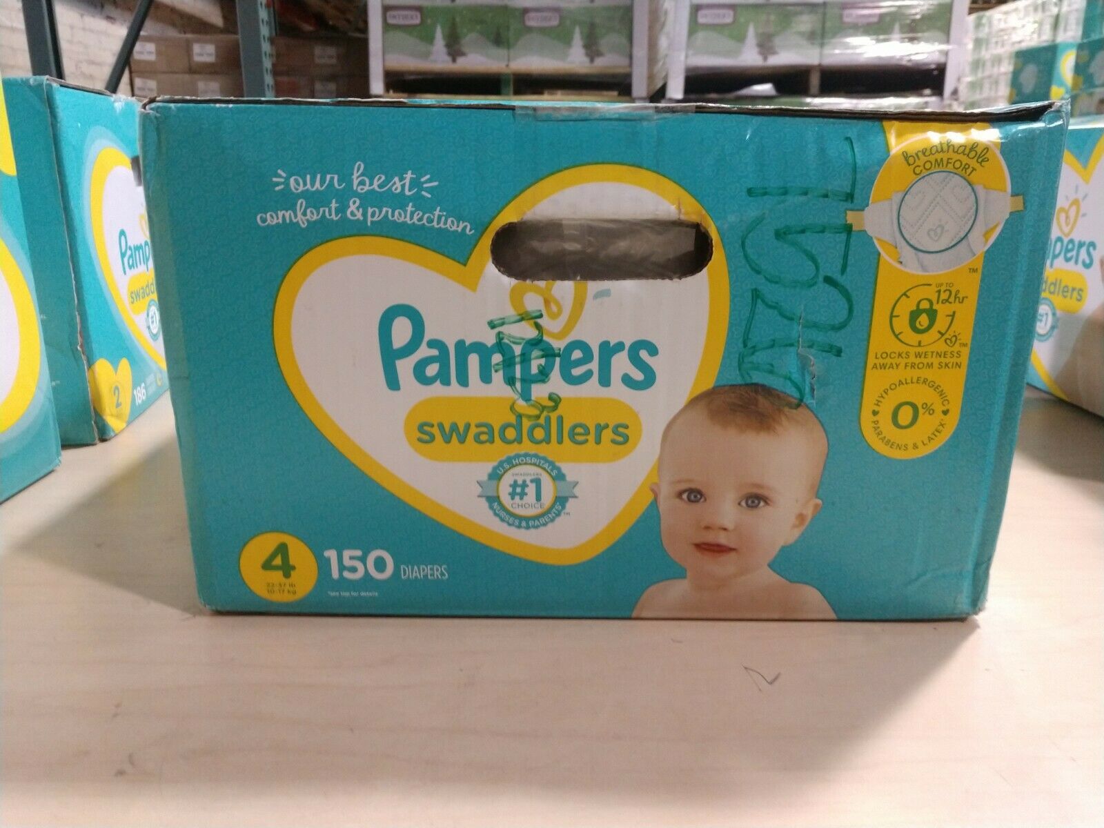 Pampers Swaddlers Diapers Size 4 150 Count