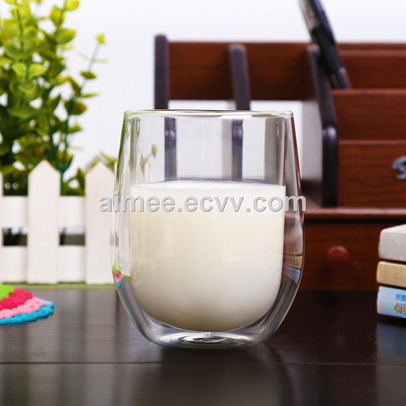 Custom High Borosilicate Coffee Double Wall Glasses Cup Drink Logo Customized