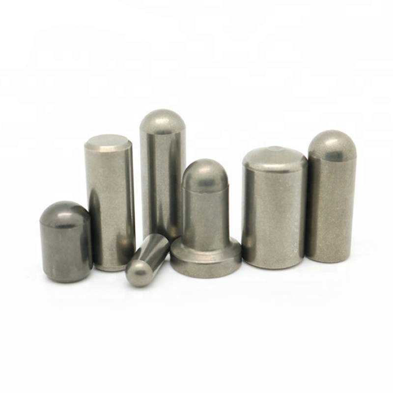 Tungsten carbide buttons and HPGR stud pins