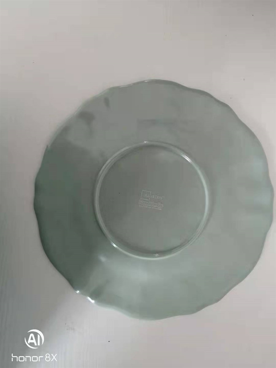 melamine flower shaped plate wave edge round dinner plate