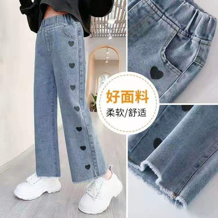 Childrens jeans of fashion design for spring