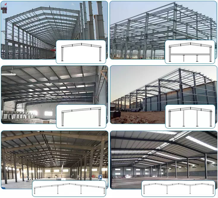 Steel Structure industrial Construction Prefabricated Space Frame Portal Steel Structure Workshop