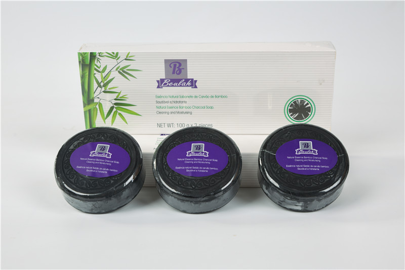 Natural organic essence bamboo charcoal black soap