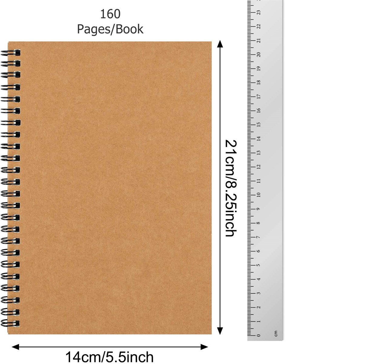 Hardcover Lined Notebook with White Thick Paper Perfect for Office Home School Business Writing Note Taking