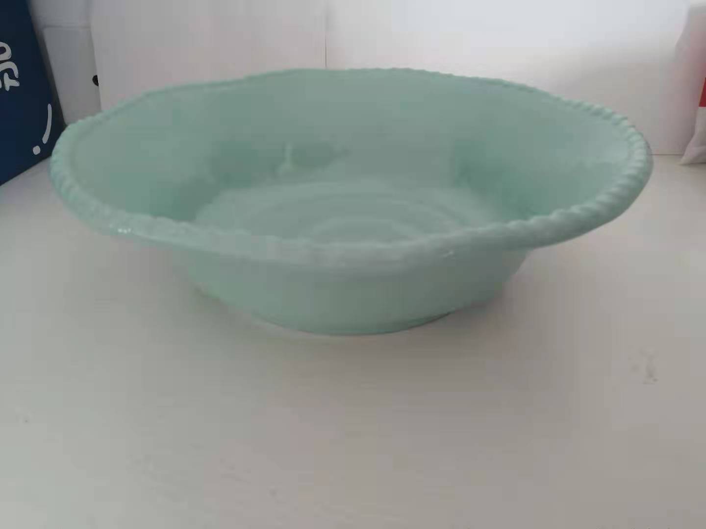 melamine big bowl serving bowl hammer with rope edge plain color