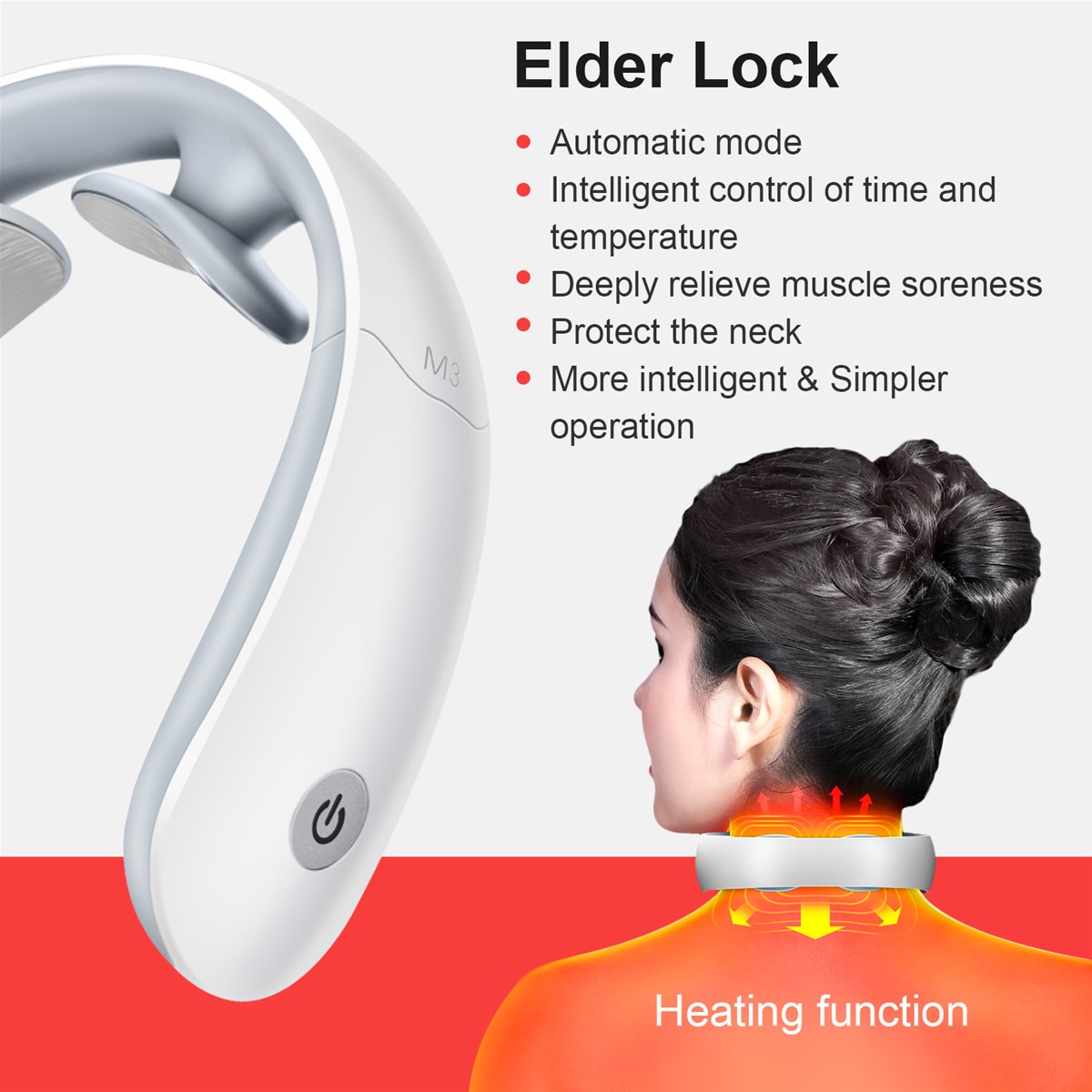 Electric Pulse Intelligent Portable Neck Massager for Women Men Dad Mum Gift