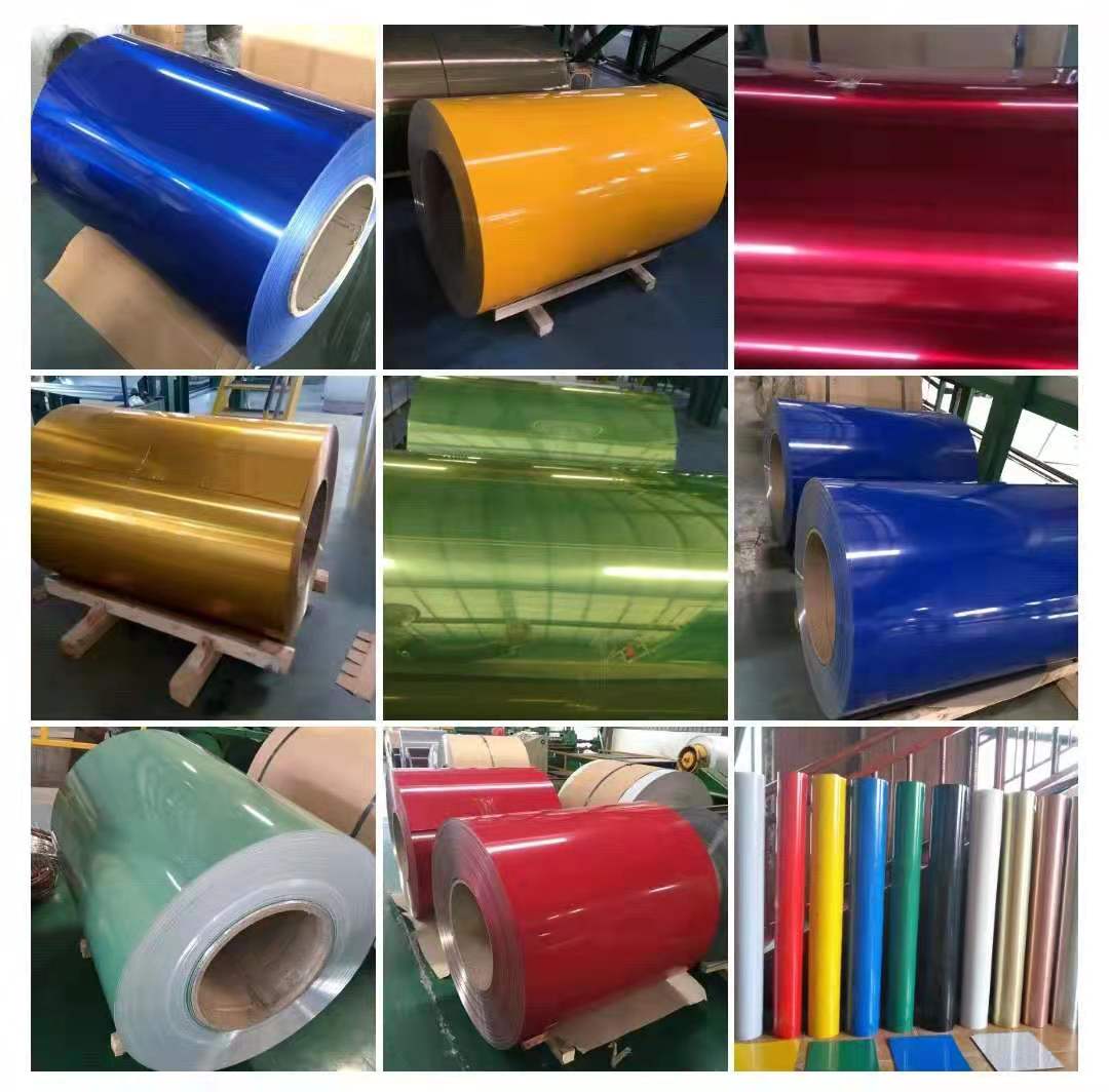 Roller coated color coated aluminum coil plate aluminum magnesium manganese tile antique metal tile