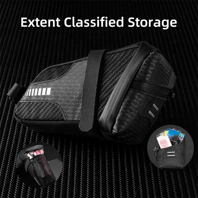 Reflective Rear Cycling Saddle Bag Large Capacity Bike Bag