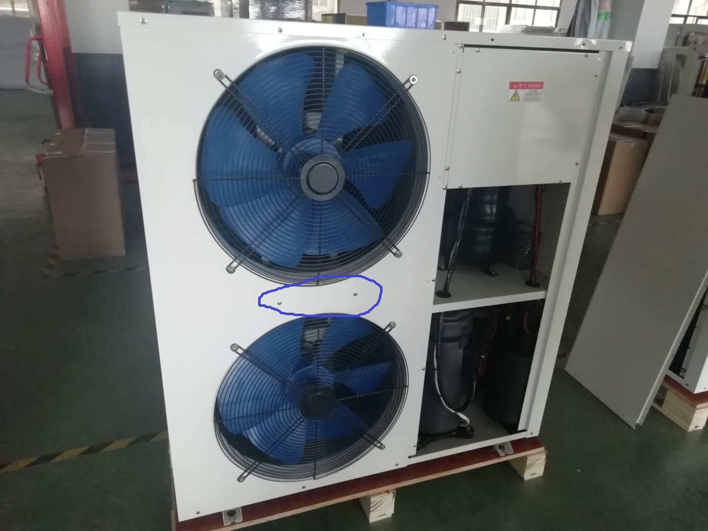 EVI air water heat pump linsam factory