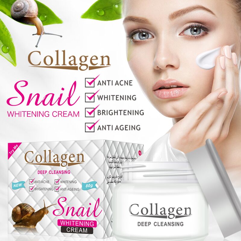 Moisturizing Collagen And Snail Whitening Face Cream Remove Pimples Acne 6202
