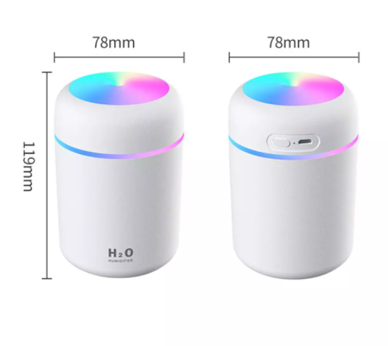 300ml Air Humidifier USB Ultrasonic Aroma Essential Oil Diffuser Romantic Soft Light Humidifier Mini