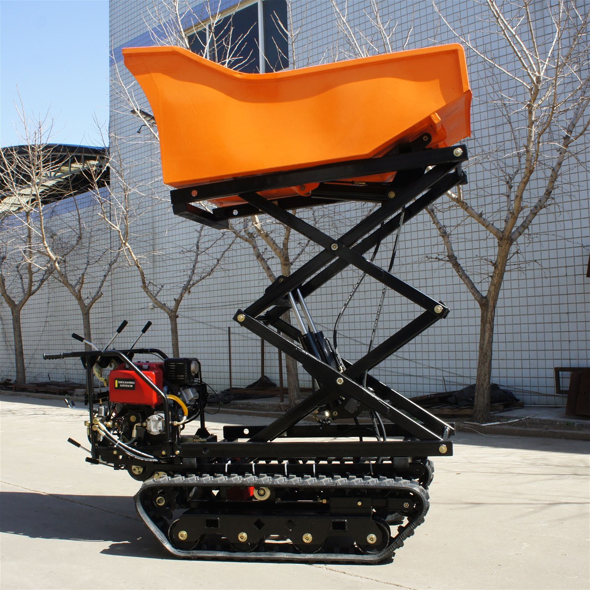 WALI WL500H Mini Crawler Type Garden Dumper with Lift Container