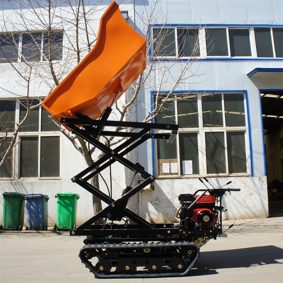 WALI WL500H Mini Crawler Type Garden Dumper with Lift Container