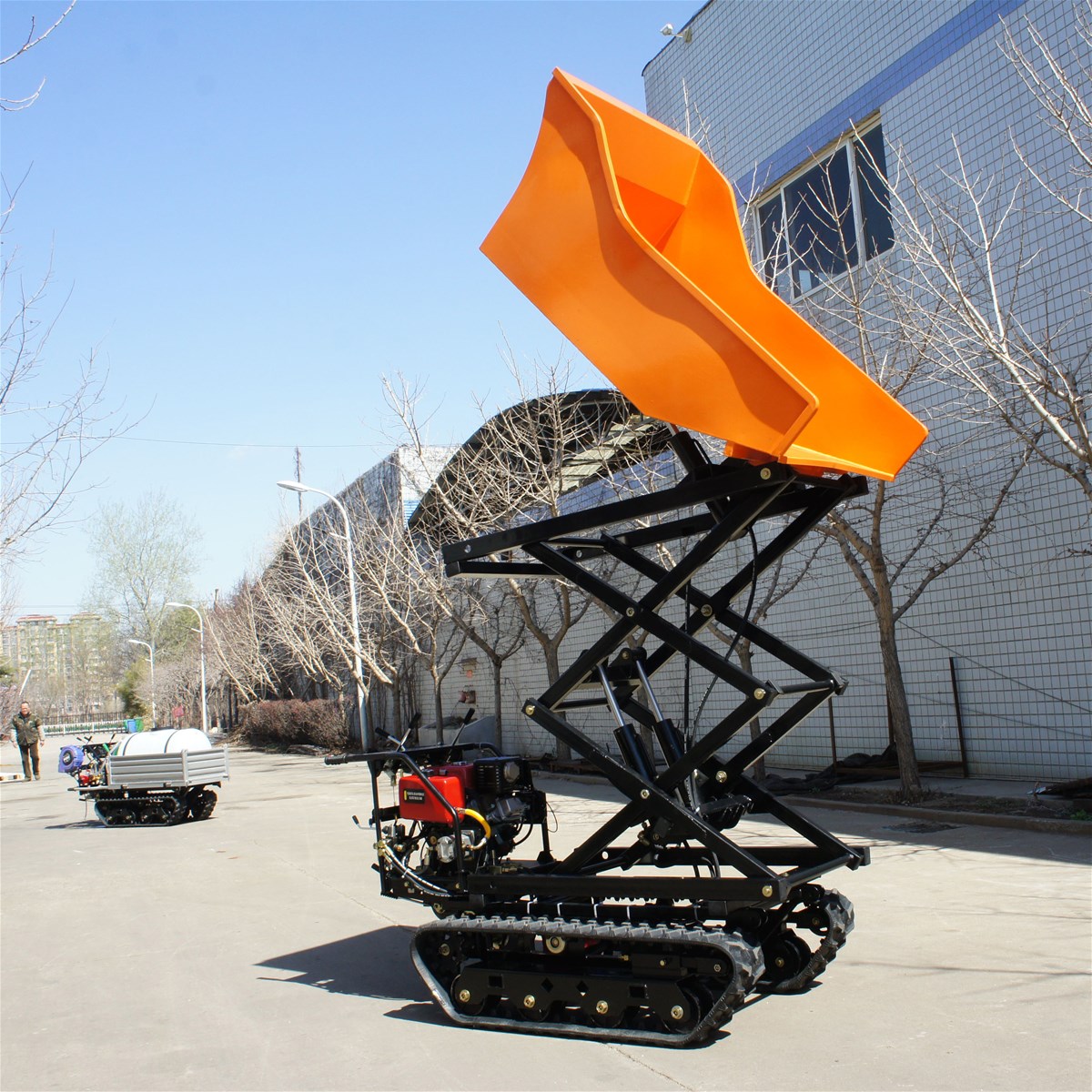 WALI WL500H Mini Crawler Type Garden Dumper with Lift Container
