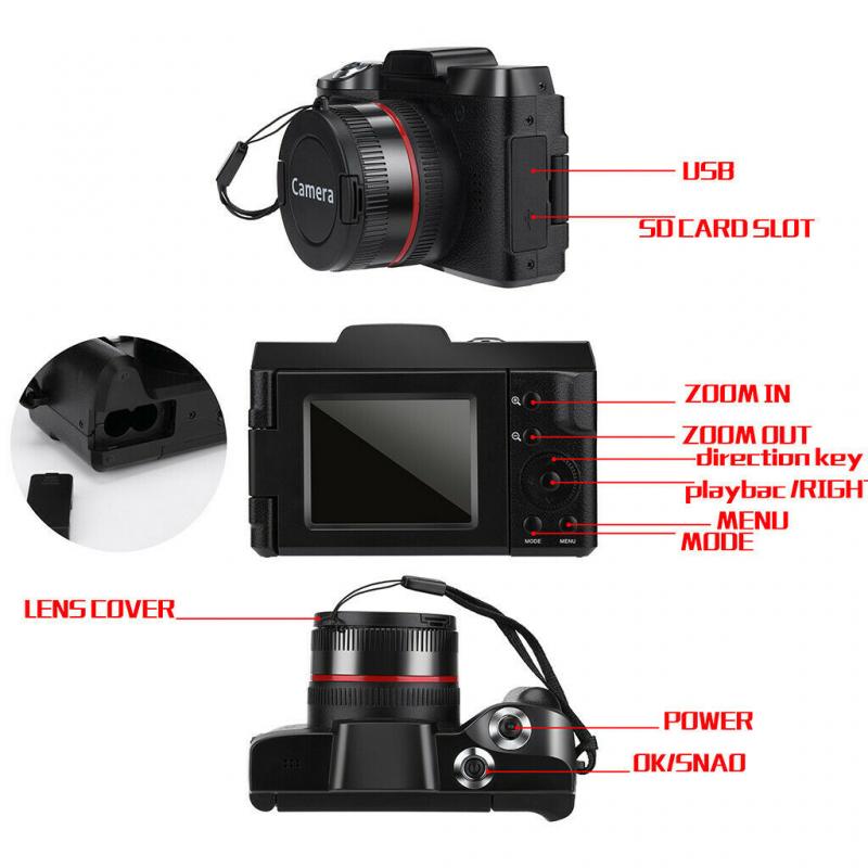 Digital Selfie Camera Full HD 1080P Video Recorder Camcorder Vlog Flip Camera sq 2 orders