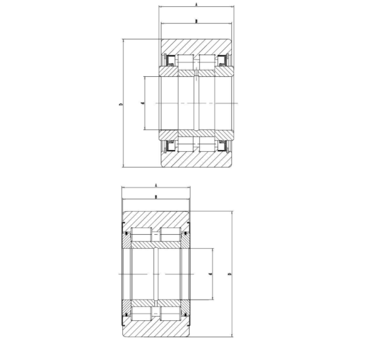 backup rollers without stud back up bearing