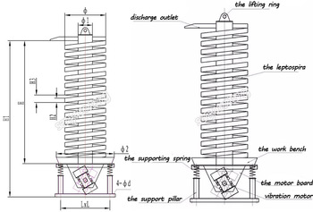 Vertical Vibrating Conveyor Wheat Spiral Conveyor