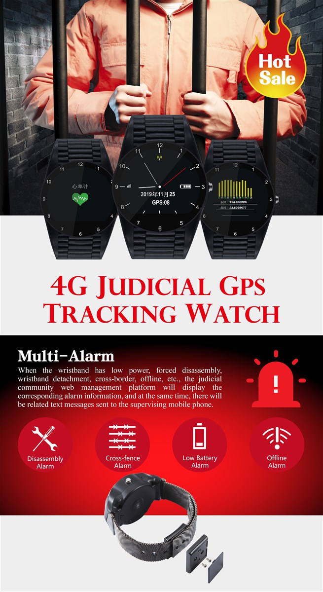Waterproof and tamper proof parole bracelet GPS ankle monitor companies