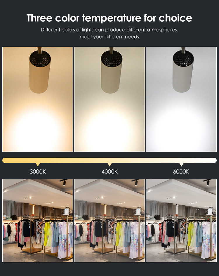 Jhow Lighting focus on LED track light with adjustable heads SKD are available
