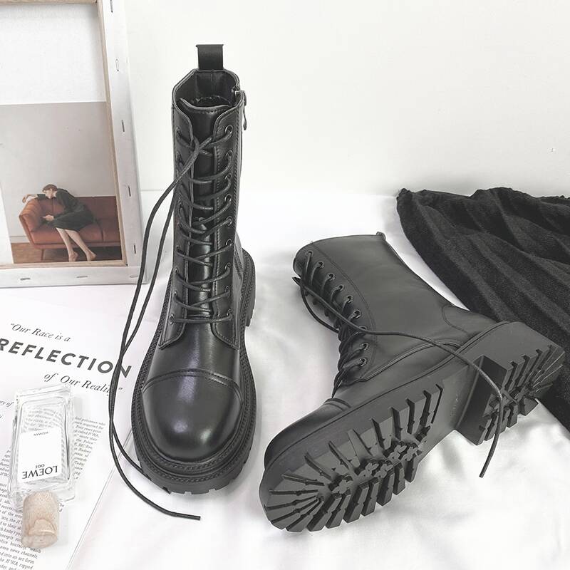 Soft leather Martin boots summer thin female British style allmatch short boots INS tide in 2021 new