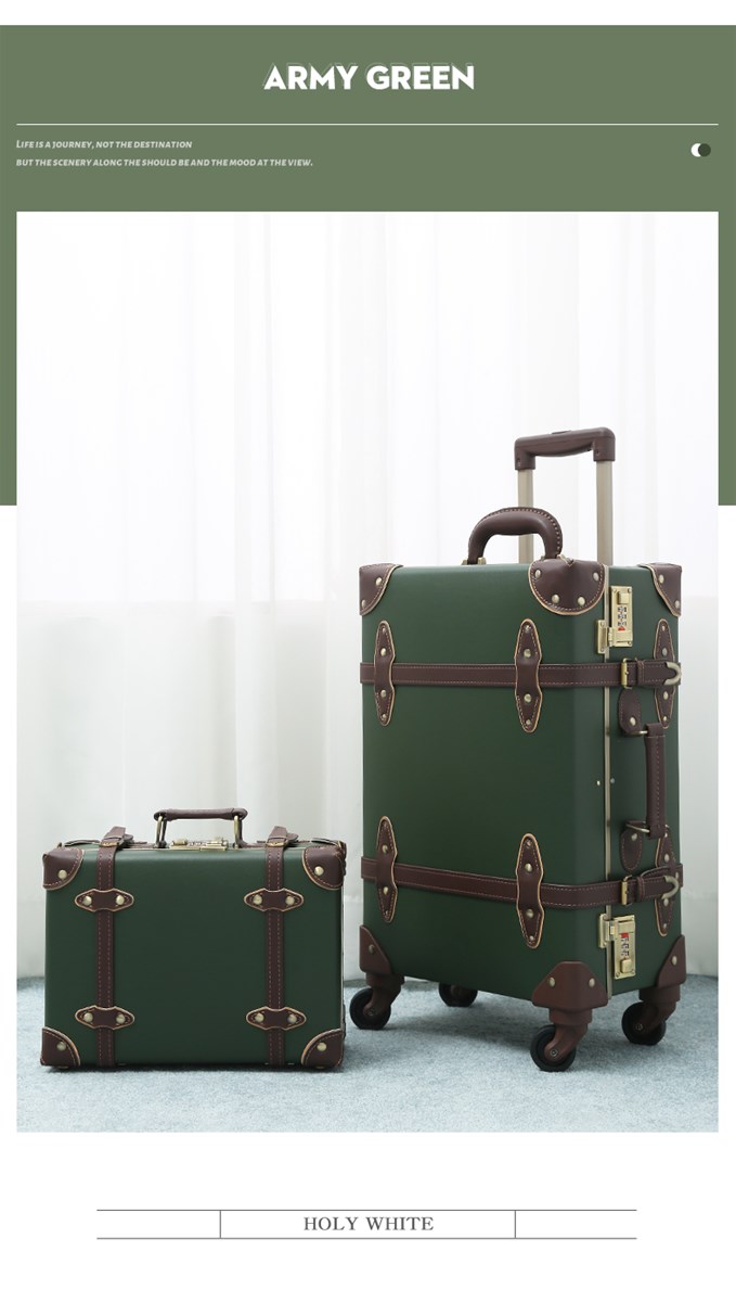 RAVEL TALE 202426 Inch Women Retro Spinner Rolling Luggage Set Trolley Suitcase Trolley Bags With Wheels