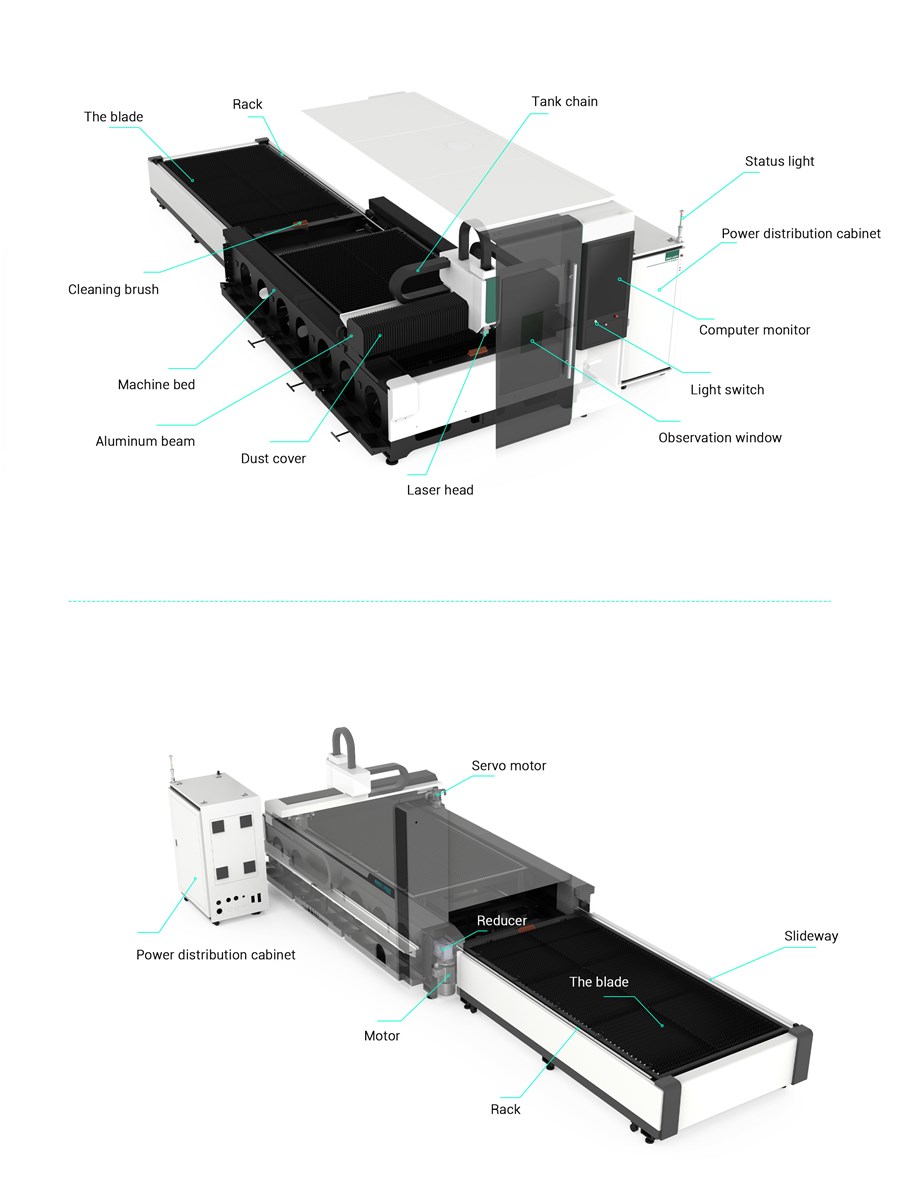 Hot sale protective fiber laser cutting machine