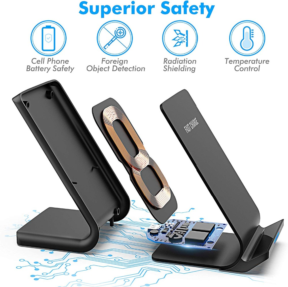 the best 30W Qi Wireless Charger Stand Fast Charging Dock Station Phon