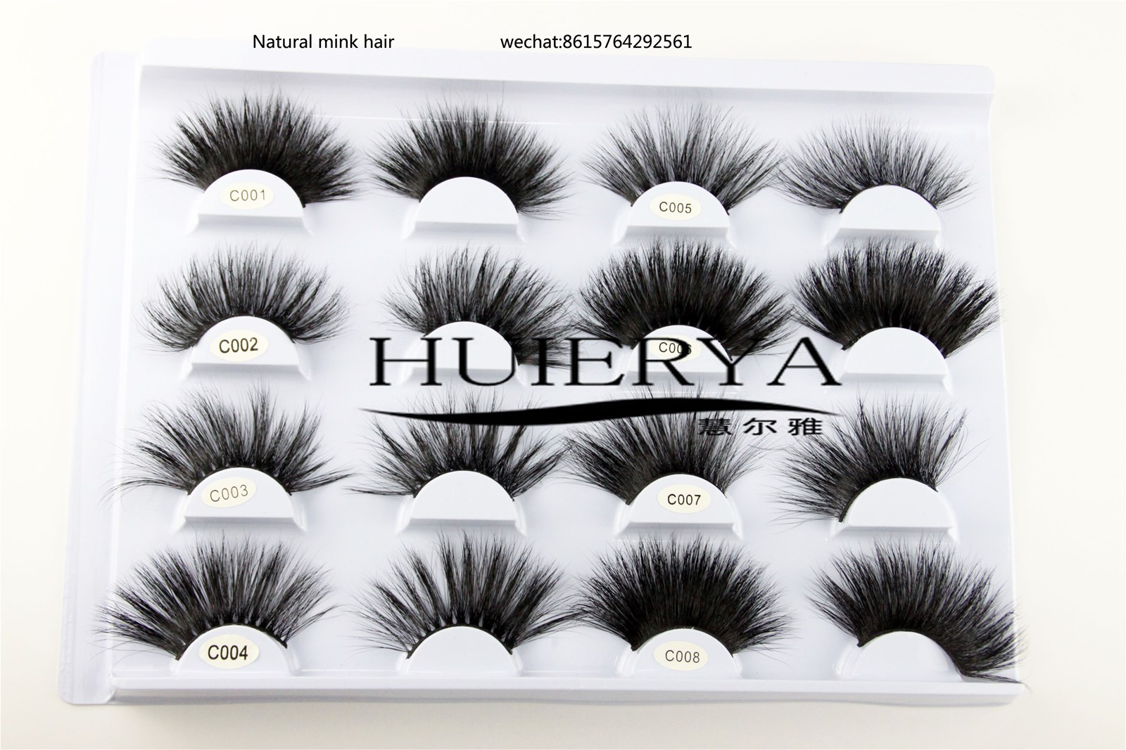 3D mink false eyelashes 100Real Mink Fur Natural mink hair thickness