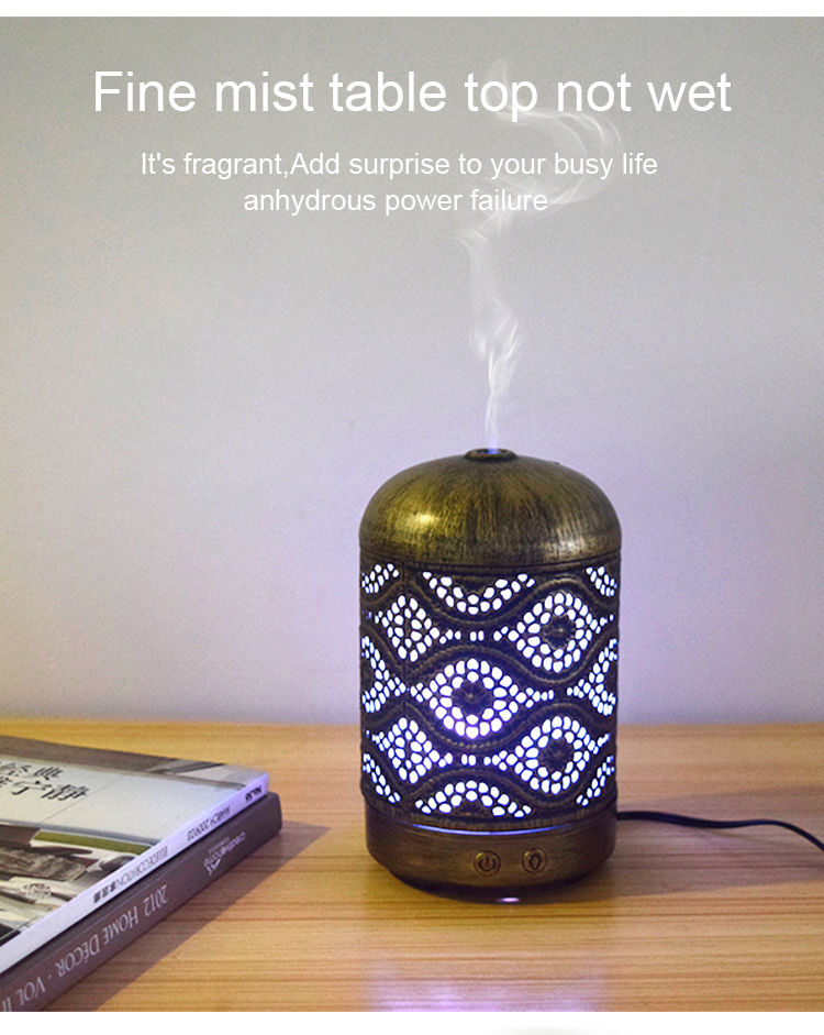 Vintage Chinese Style 7 Colors Aroma Diffuser Air Humidifier 100ML Essential Oil Diffuser