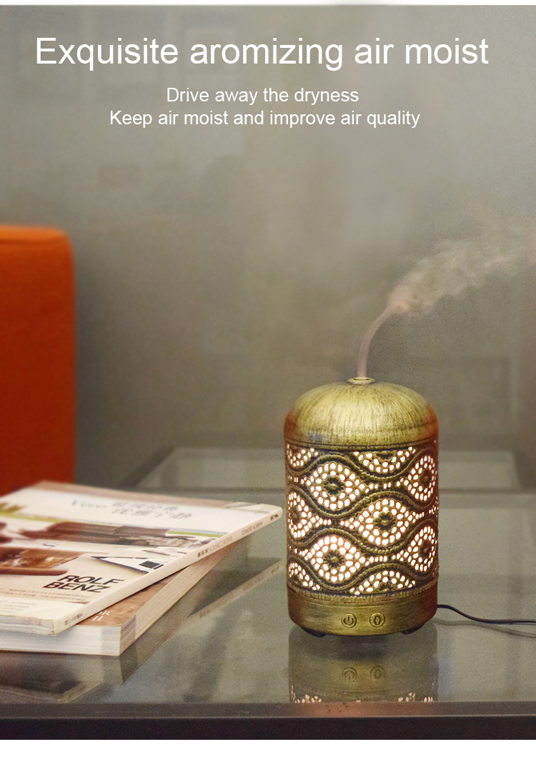 Vintage Chinese Style 7 Colors Aroma Diffuser Air Humidifier 100ML Essential Oil Diffuser