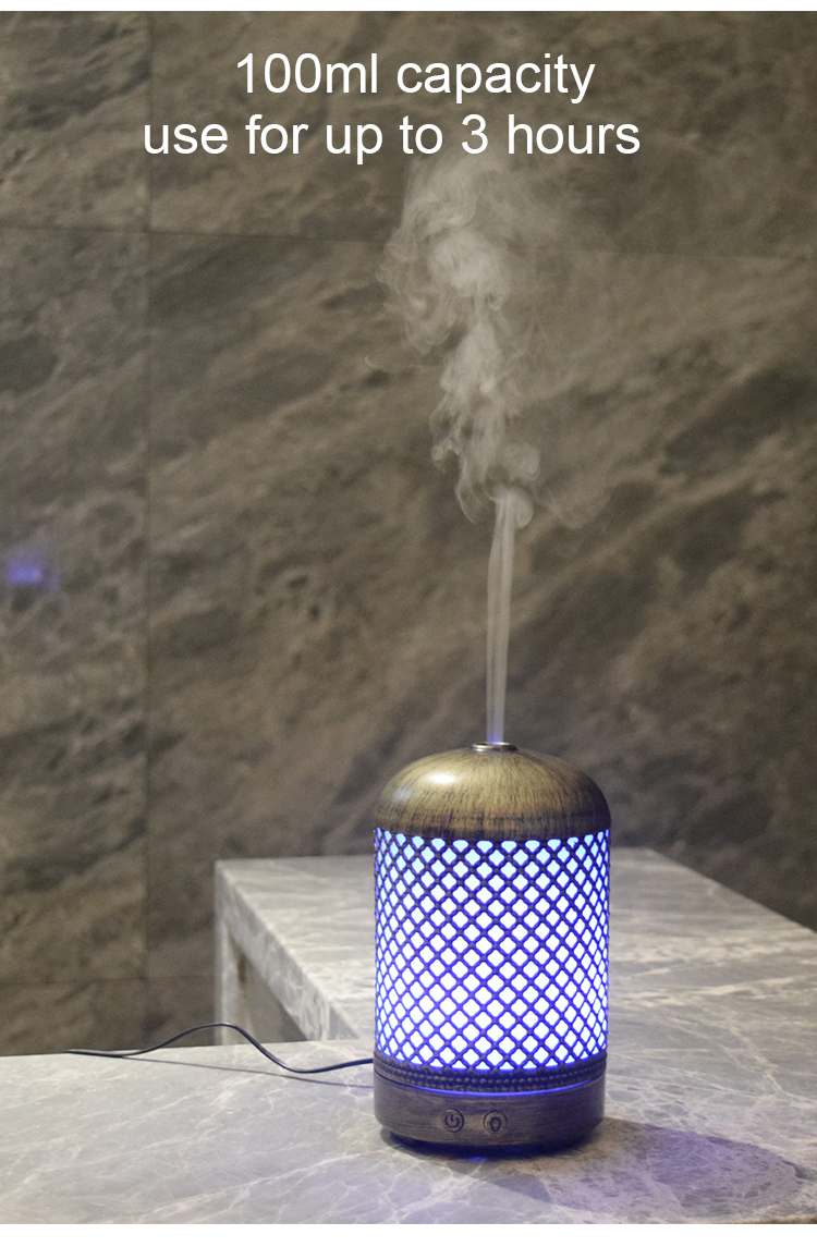 Vintage Chinese Style 7 Colors Aroma Diffuser Air Humidifier 100ML Essential Oil Diffuser
