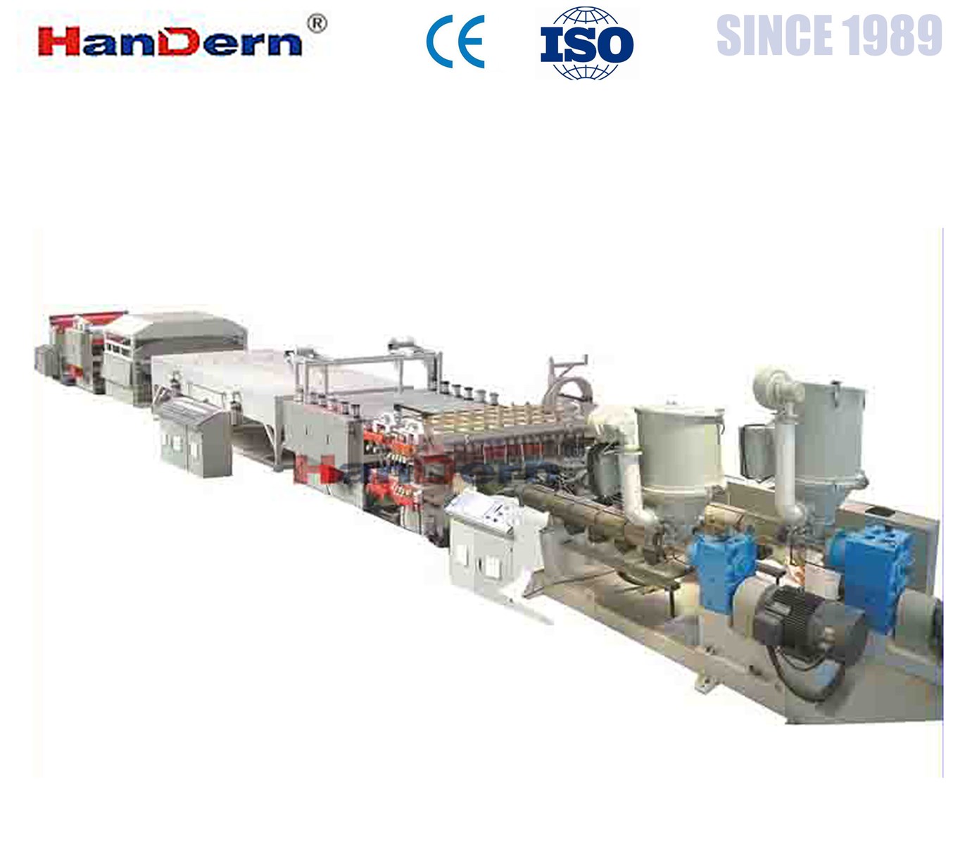 Vshaped hollow grid plate machinerymulti wall sheet production line