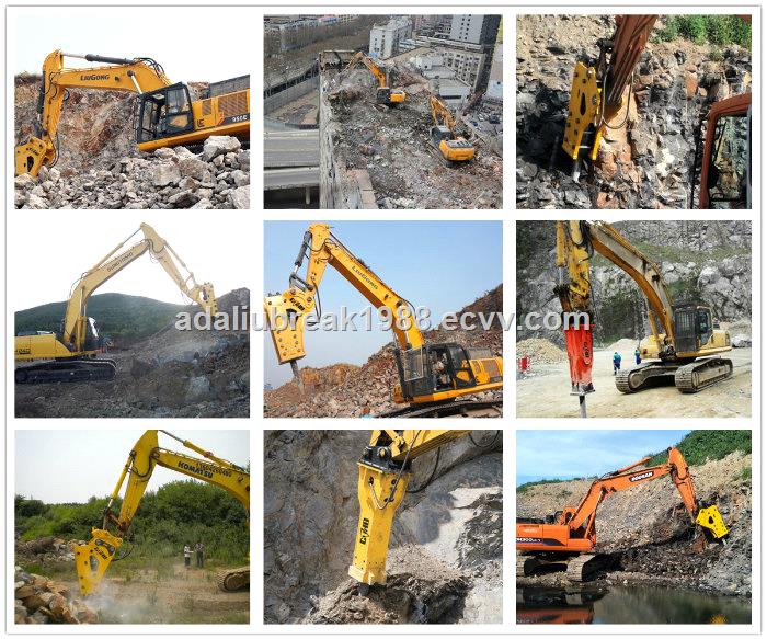 kobelco excavator attached demolition machine hydraulic rock breaker rock drill breaker