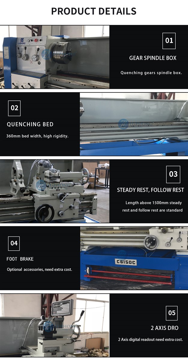 C6140 High Precision Metal Lathe Turning Machine Horizonta Manual Lathe Machine