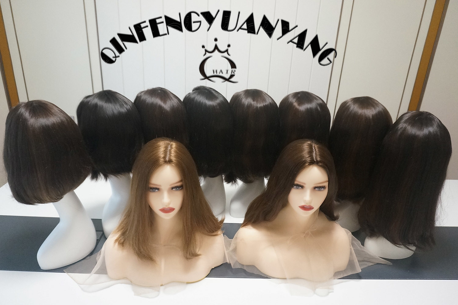 14inches silk top virgin hair jewish wig curly wave human hair wig