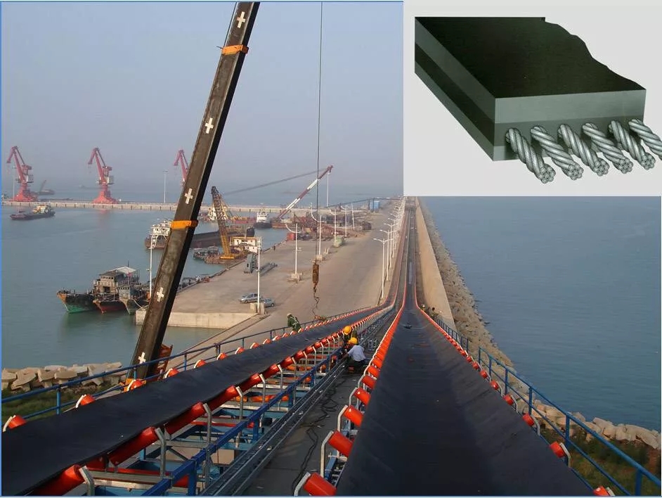 DinK Steel Cord Conveyor Belt Industrial Heavy Duty Anti Tear Rubber Conveyor Belt