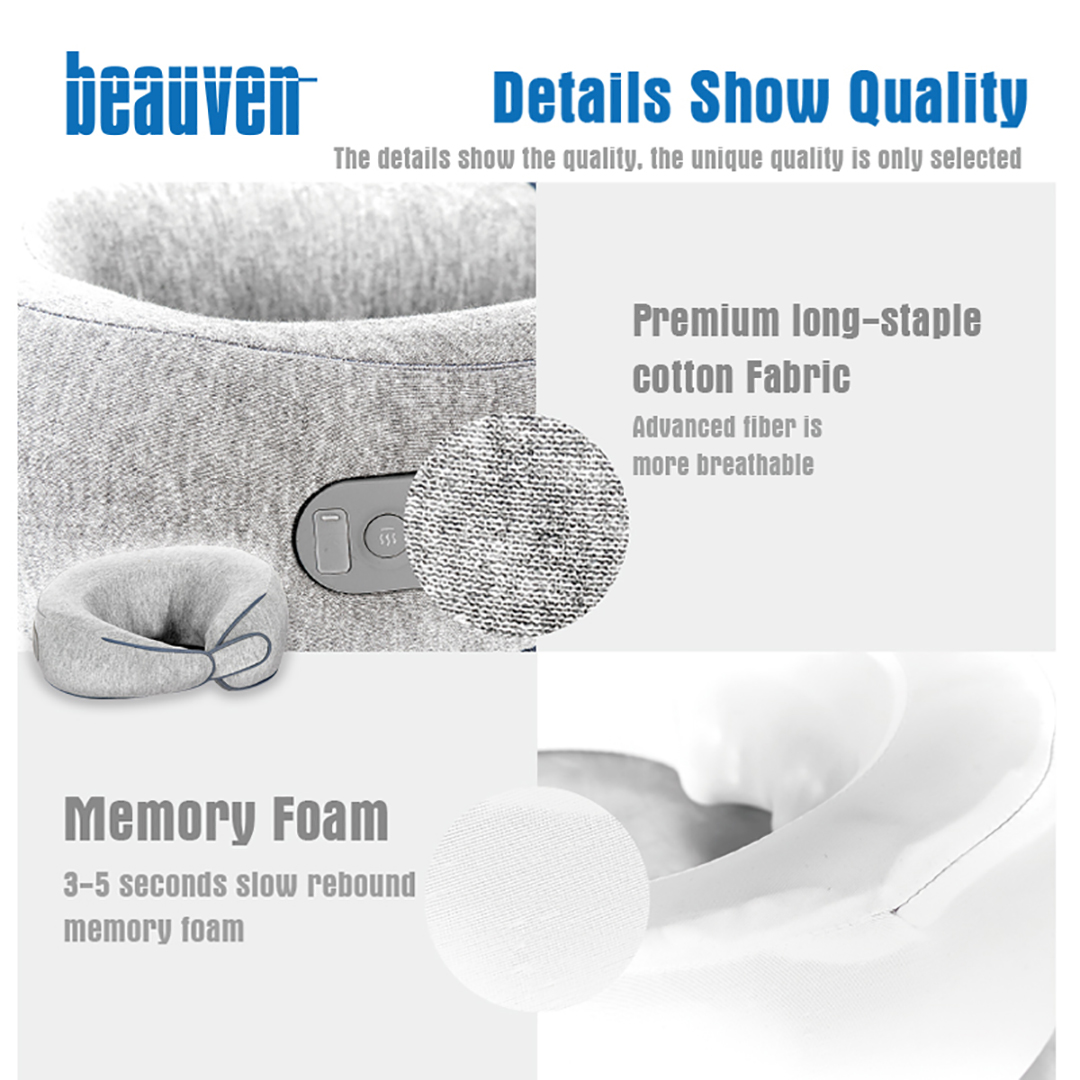 Travel Memory Foam Neck Pillow Foldable Ergonomic Design Protection Vertebrae Massage Neckrest